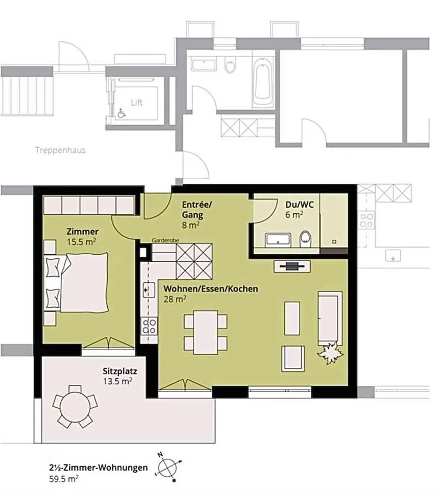 Gemütliche 2.5-Zimmer-Wohnung mit Balkon in Teufenthal AG