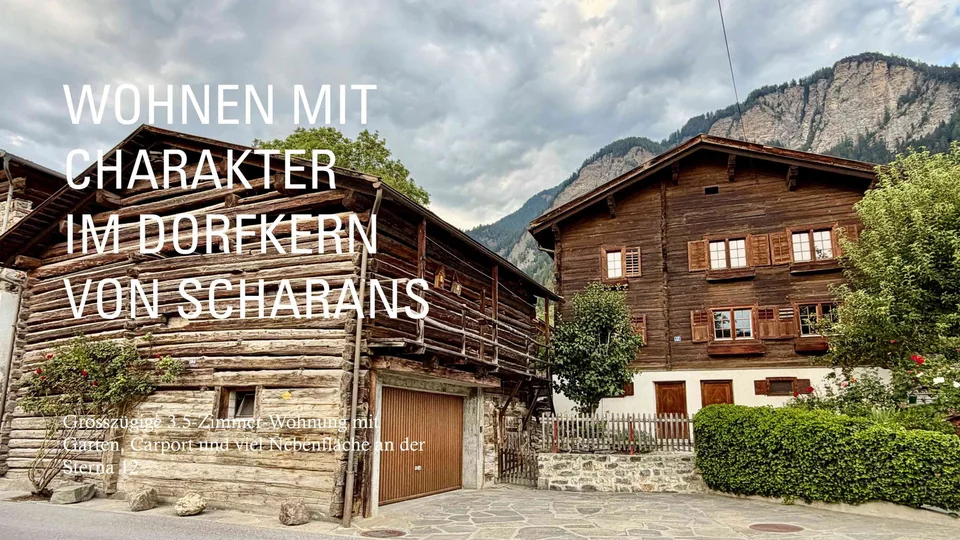 Charmante 3.5-Zimmer-Wohnung mit Garten, Carport und viel Nebenfläche