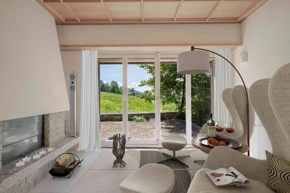 Exklusives Landhausidyll 3’874 m², mit grossem Naturteich & Alpenblick