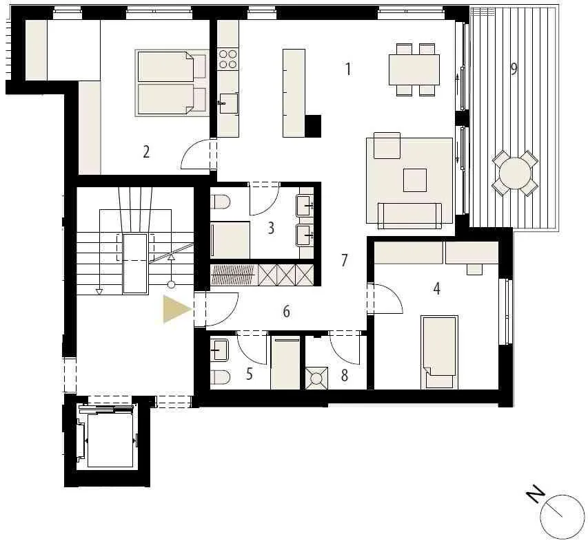 Moderne 3,5-Zimmer-Wohnung zu vermieten