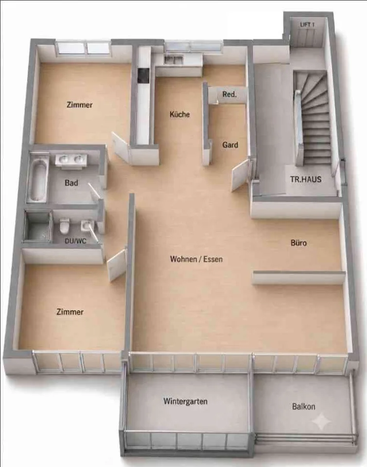 Traumoase: grosse 4.5-Zimmer / Wintergarten / Hoher Standard
