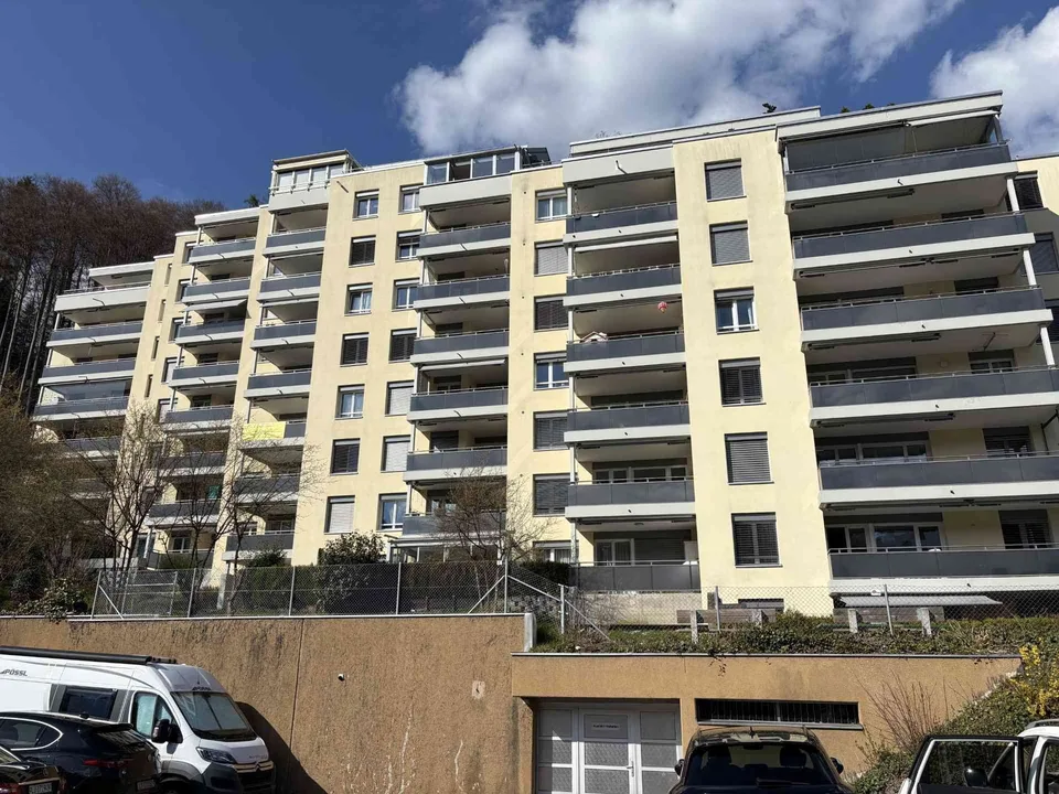 Kernsanierte 3.5-Zimmer-Wohnung mit Balkon & Garage mit Top-Aussicht