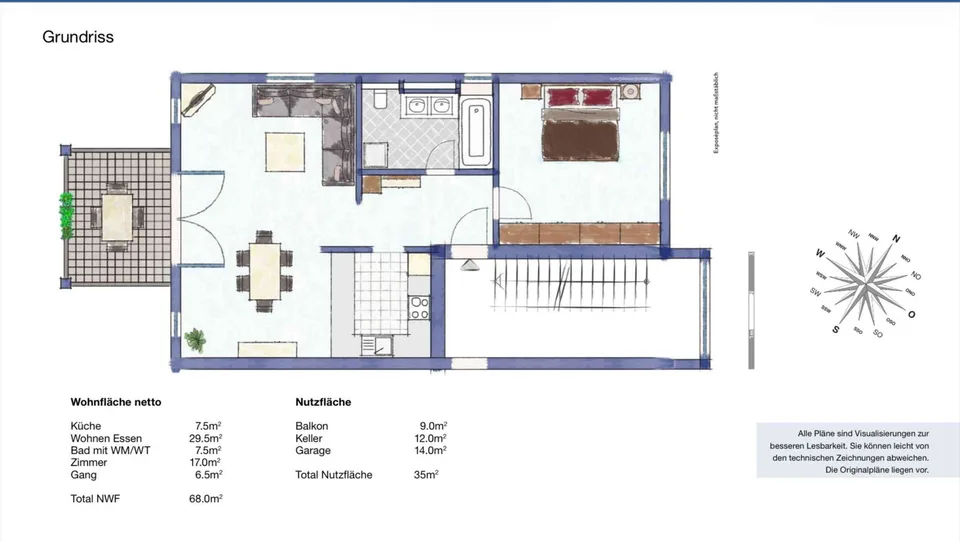 Ruhig gelegene 2.5-Zimmer-Wohnung