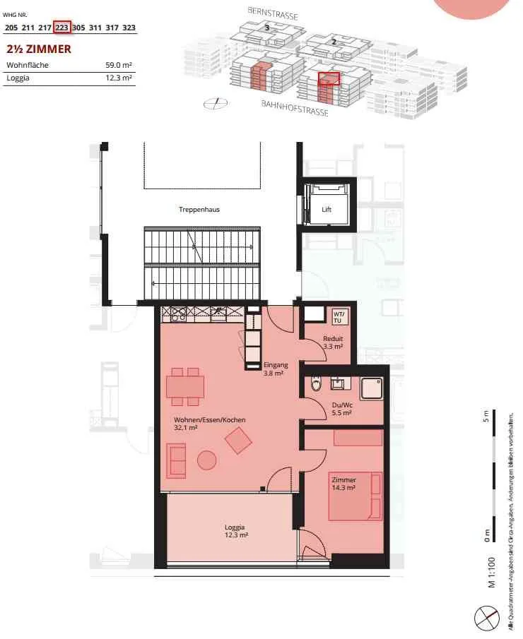 2.5-Zimmer-Wohnung direkt am Bahnhof Suhr