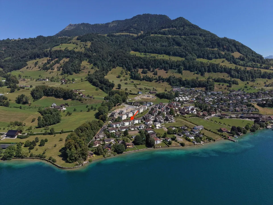 Traumhafte See- und Bergsicht am Fusse der Rigi