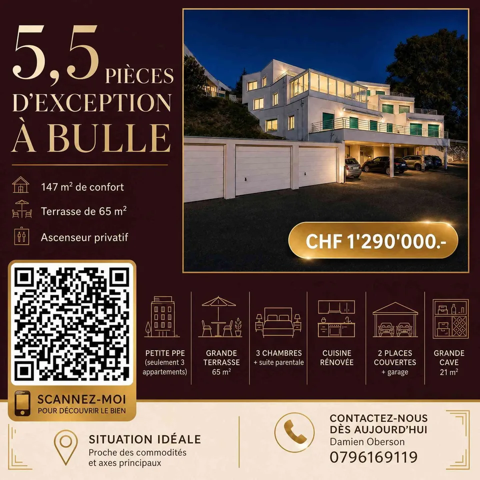 Magnifique appartement d'exception Bulle / La Tourde Trême