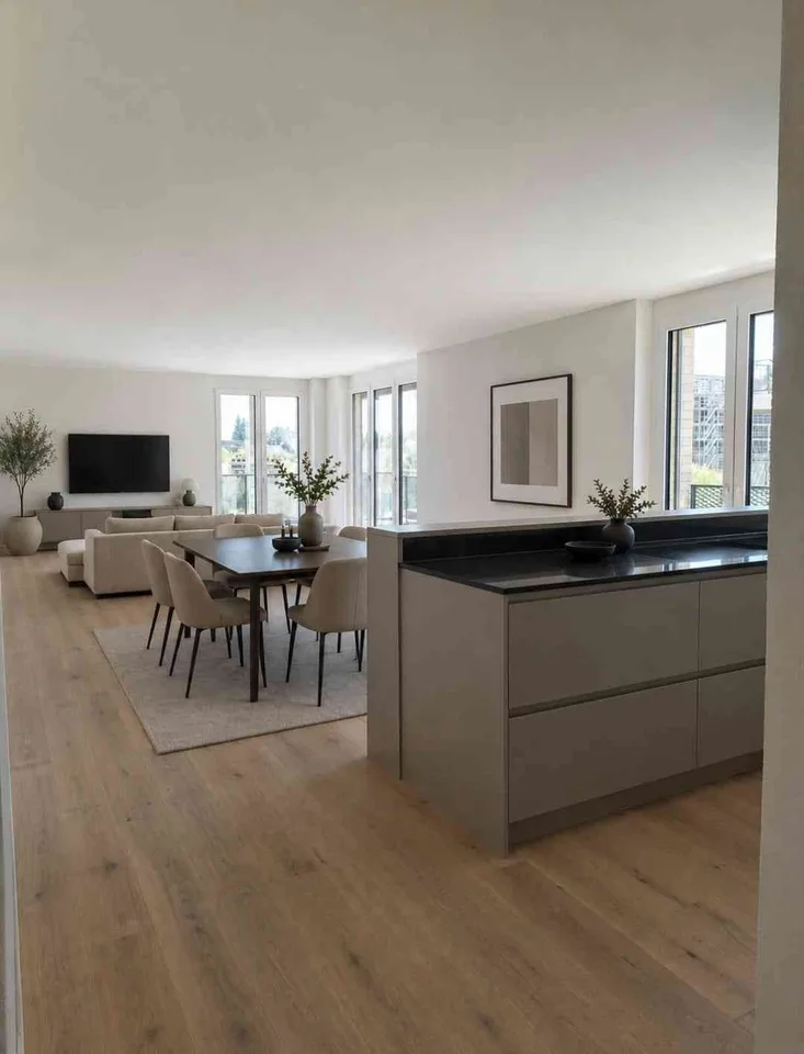 Erstvermietung: Grosse 3.5-Zimmer-Neubauwohnung mit 21 m2 Südbalkon