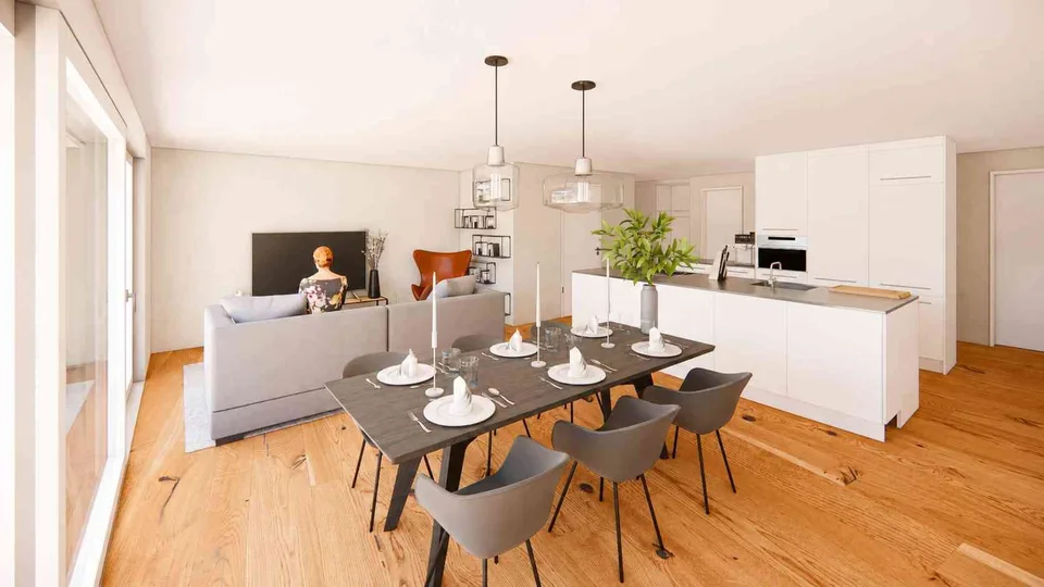Exklusive 5.5-Zimmer-Neubauwohnung mit idyllischer Gartenatmosphäre
