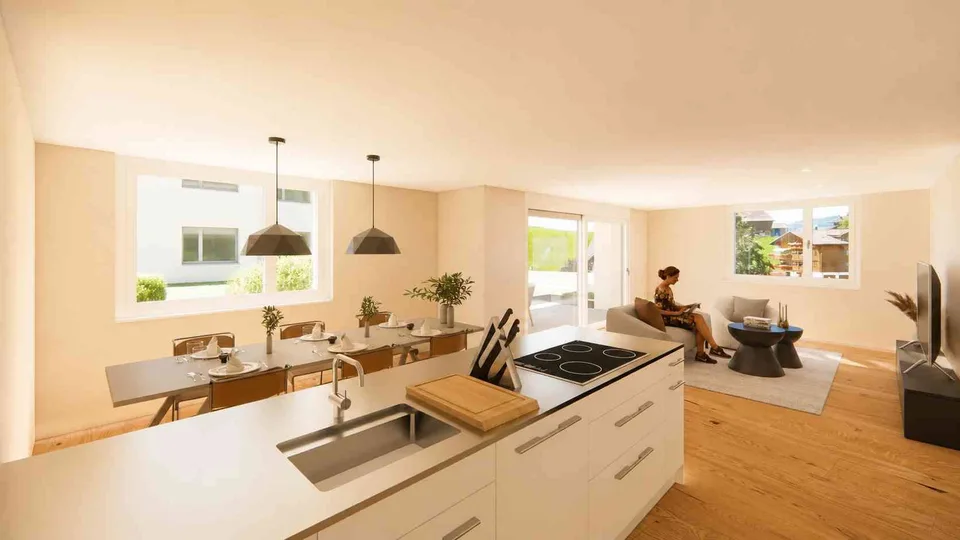 Exklusive 4.5-Zimmer-Neubauwohnung mit grosszügigem Sitzplatz