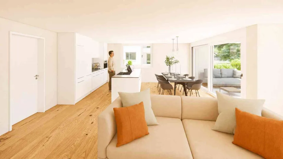 Exklusive 4.5-Zimmer-Gartenwohnung an sonniger Lage in Willerzell