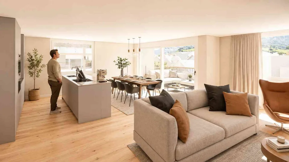 Exklusive 4.5-Zimmer-Gartenwohnung an sonniger Lage in Willerzell