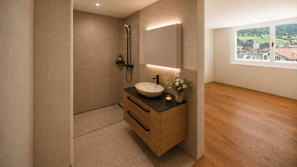 Exklusive 4.5 Zimmer-Neubauwohnung mit Balkon zum begrünten Innenhof