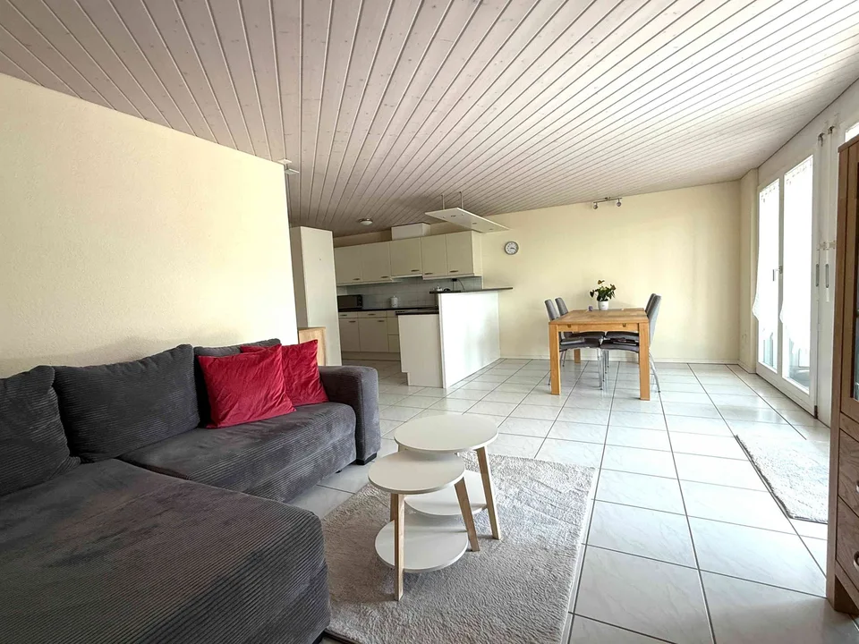 Helle 4.5 Zimmerwohnung mit diversen Einkaufsmöglichkeiten im Haus.