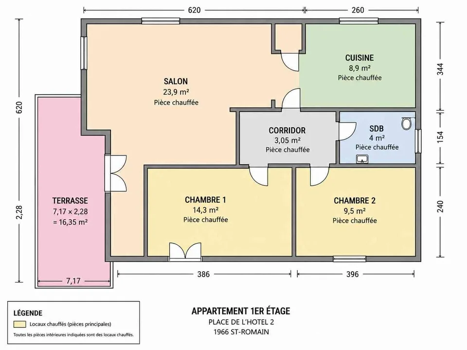Immeuble de rendement – 325 m² – Revenus locatifs CHF 92’500/an – Vent