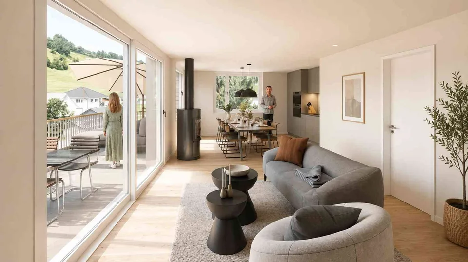 Exklusive 3.5 Zimmer-Attikawohnung mit grosser Sonnenterrasse