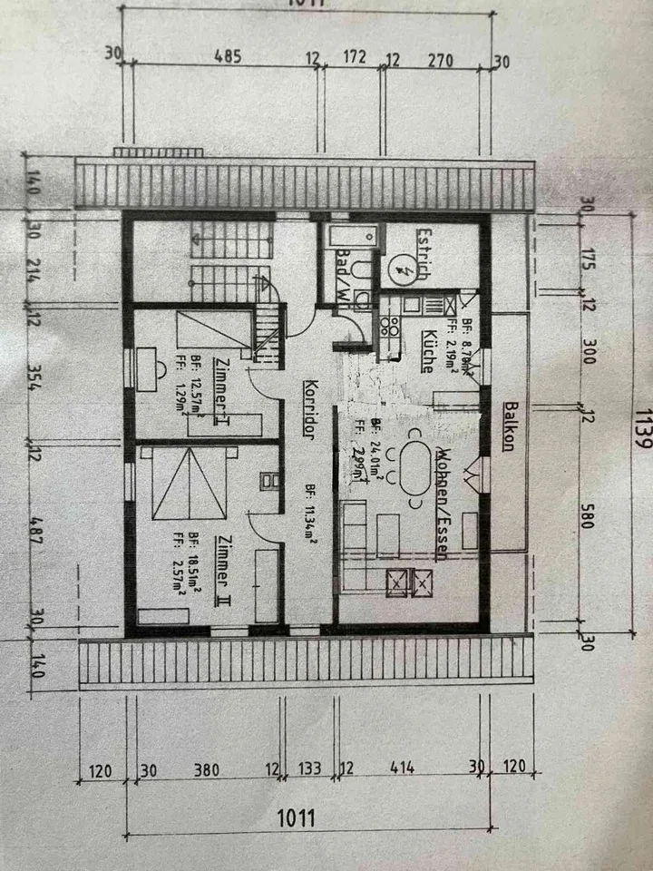 Helle 3-Zimmer-Dachwohnung im Zentrum von Horw