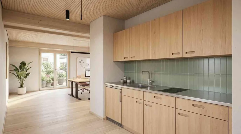 Modernes nachhaltiges Büro, Studio, Praxis in Baar zur Grenze an Zug