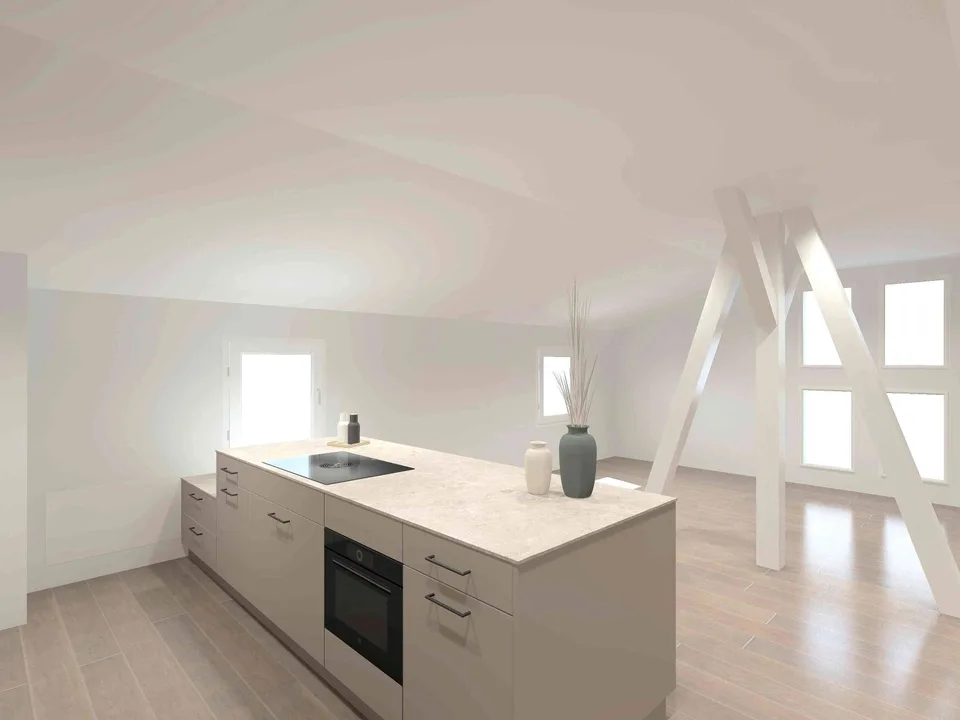 Offene Traumwohnung mit modernem Cheminée