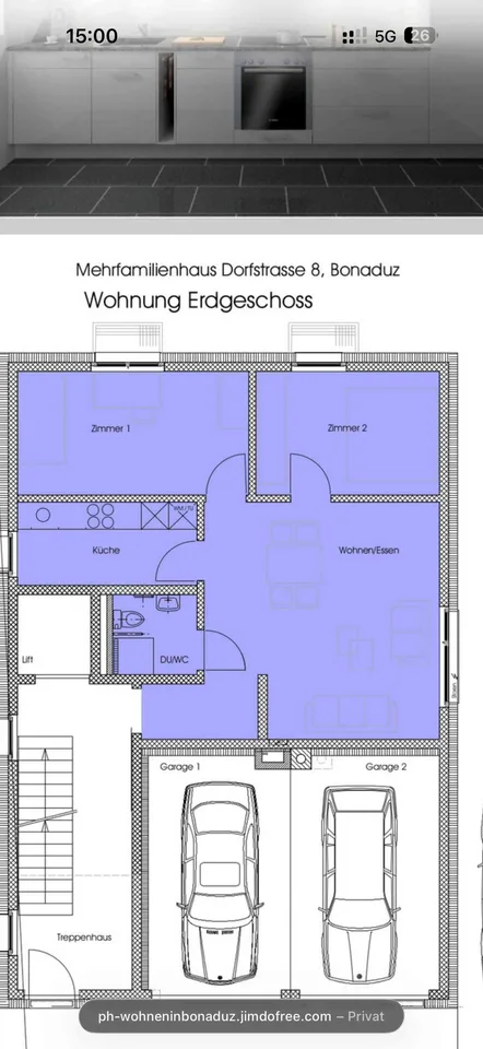 EG 3.5 Zimmer in Bonaduz 1510.- mit Parkplatz