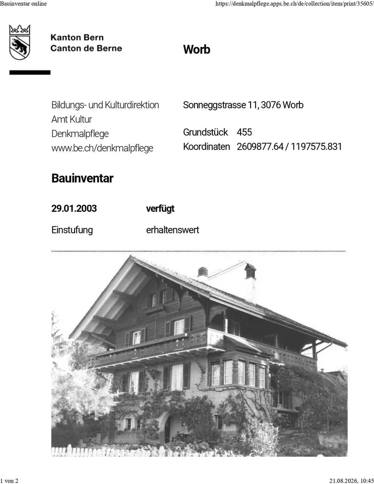 Einfamilienhaus mit unverbaubarer Alpensicht & Baulandreserve