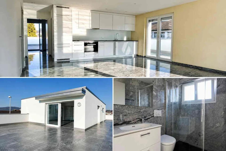 Exklusive 3.5-Zimmer-Attikawohnung mit 120 m² Dachterrasse