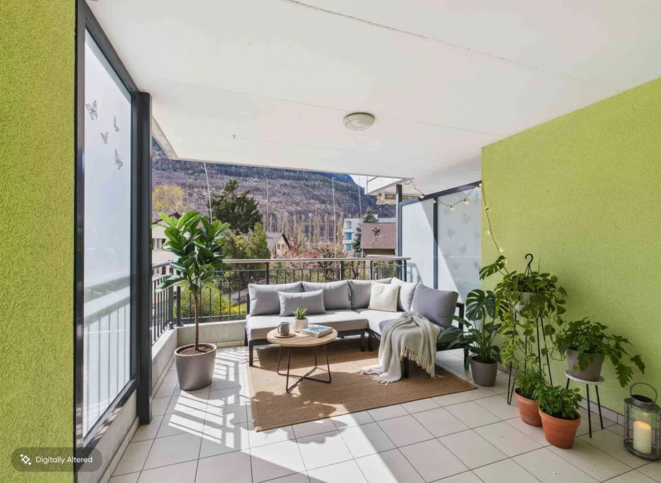 Stilvolles Wohnen mit Loggia in beliebtem Quartier in Visp
