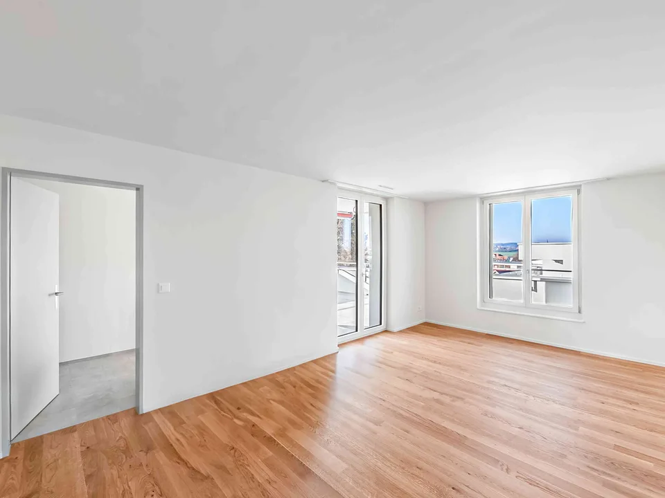 Modern attic apartment with great views, quiet, centrally located
