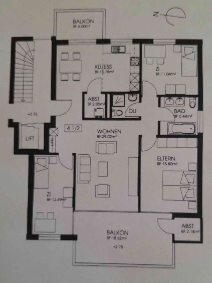 Attraktive 4.5-Zimmerwohnung in Hüttikon mit 2 Tiefgaragenplätzen
