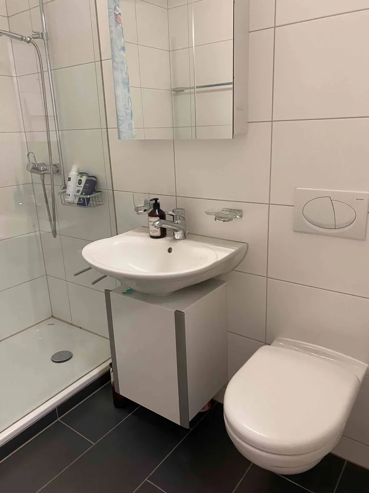 Helle 1.5-Zimmer-Wohnung mit grossem Balkon in ruhiger Lage