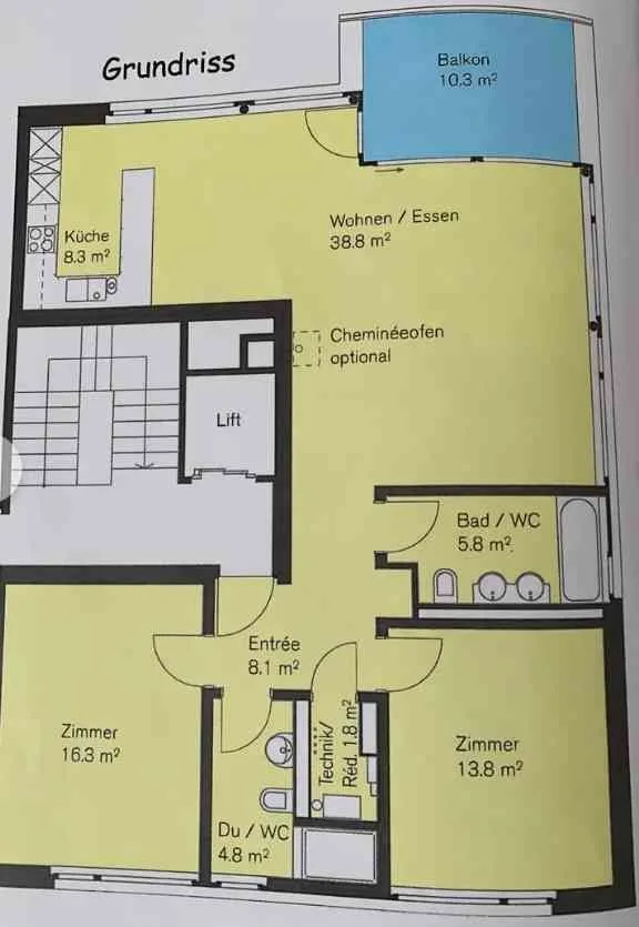 Helle, moderne 3.5-Zimmer Wohnung mit Balkon - ab November 2026