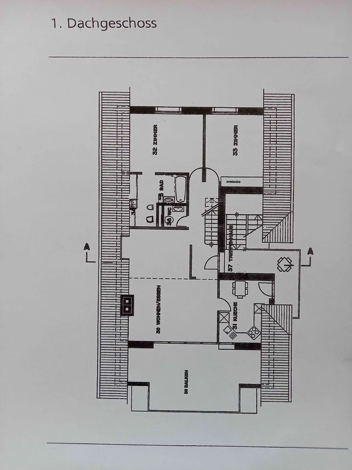 Spacious attic maisonette apartment with balcony (36 m2)