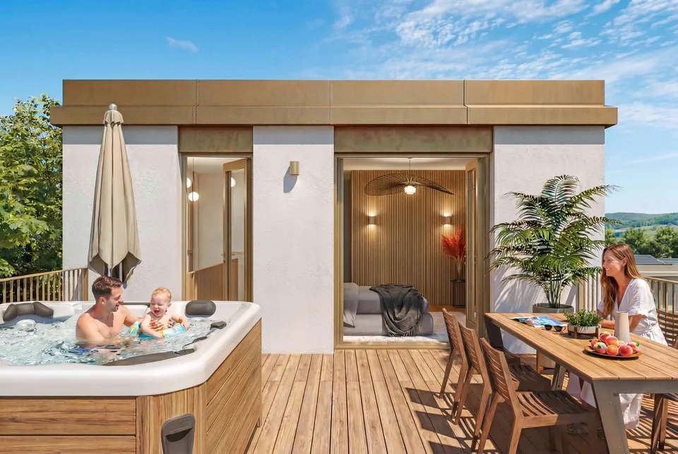 Wohnen im Park: 6 Neubau-Einfamilienhäuser mit Garten an sonniger Lage – photo 2 sur 9