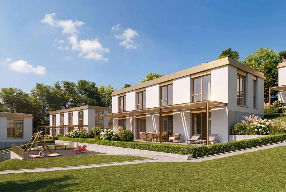 Wohnen im Park: 6 Neubau-Einfamilienhäuser mit Garten an sonniger Lage – photo 4 sur 9