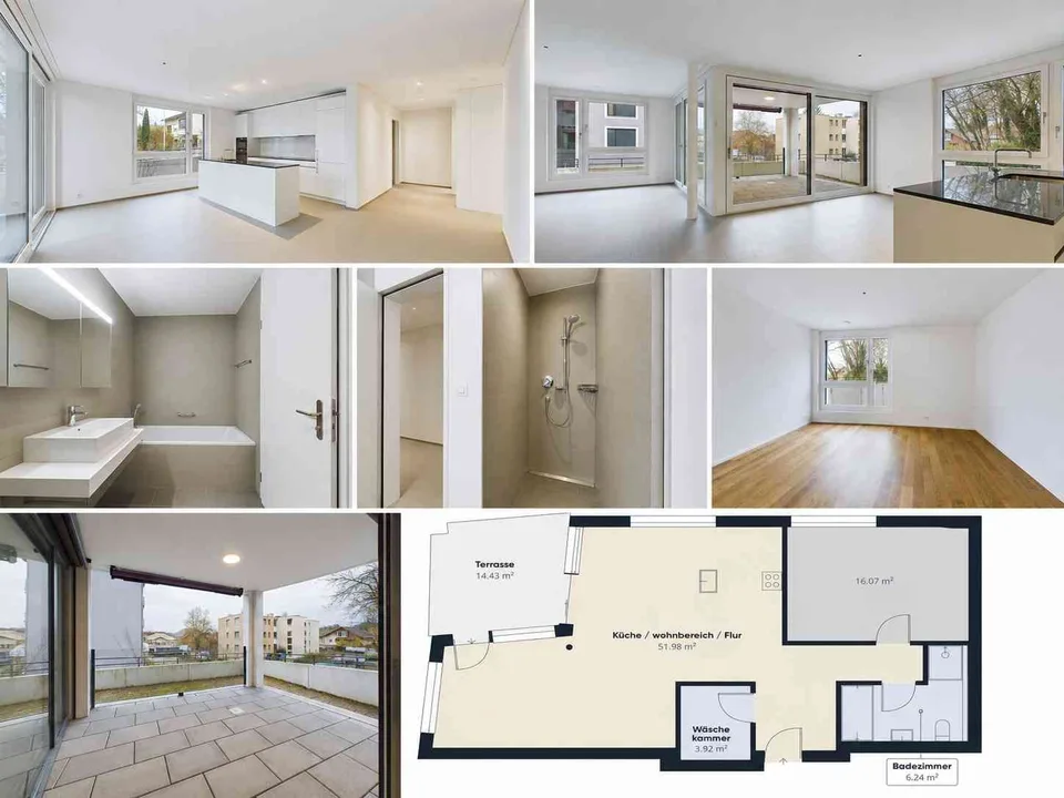 Grosszügige 2.5-Zimmer-Gartenwohnung – 77 m², in Mellingen
