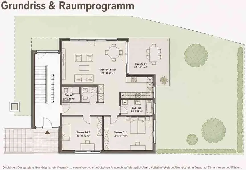 Moderne 3.5-Zimmer-Terrassenwohnung im Neubau – photo 4 sur 12