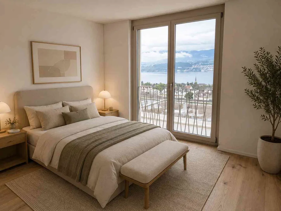 3.5-Zimmer-Dachwohnung im Eigentumsstandard mit bester 180°-Seesicht