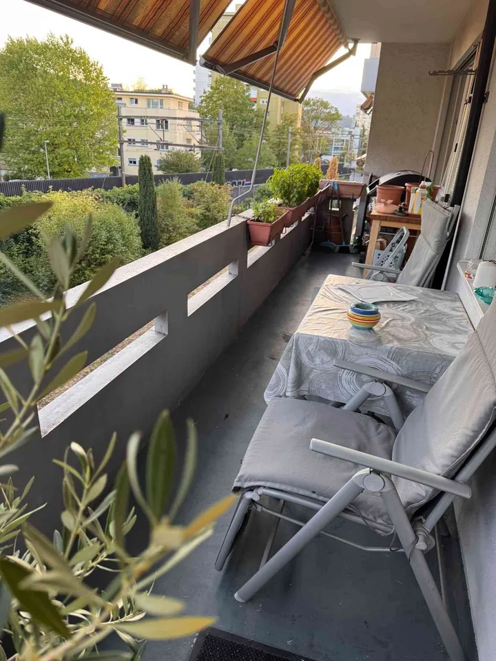 Appartamento luminoso 4.5 locali con balcone e bella vista a Pratteln