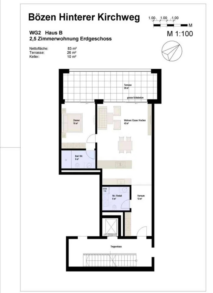 Moderne 2.5-Zimmerwohnung mit grosser Terrasse