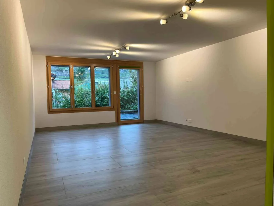 Saillon : appartement rénové, cuisine séparée et grande terrasse