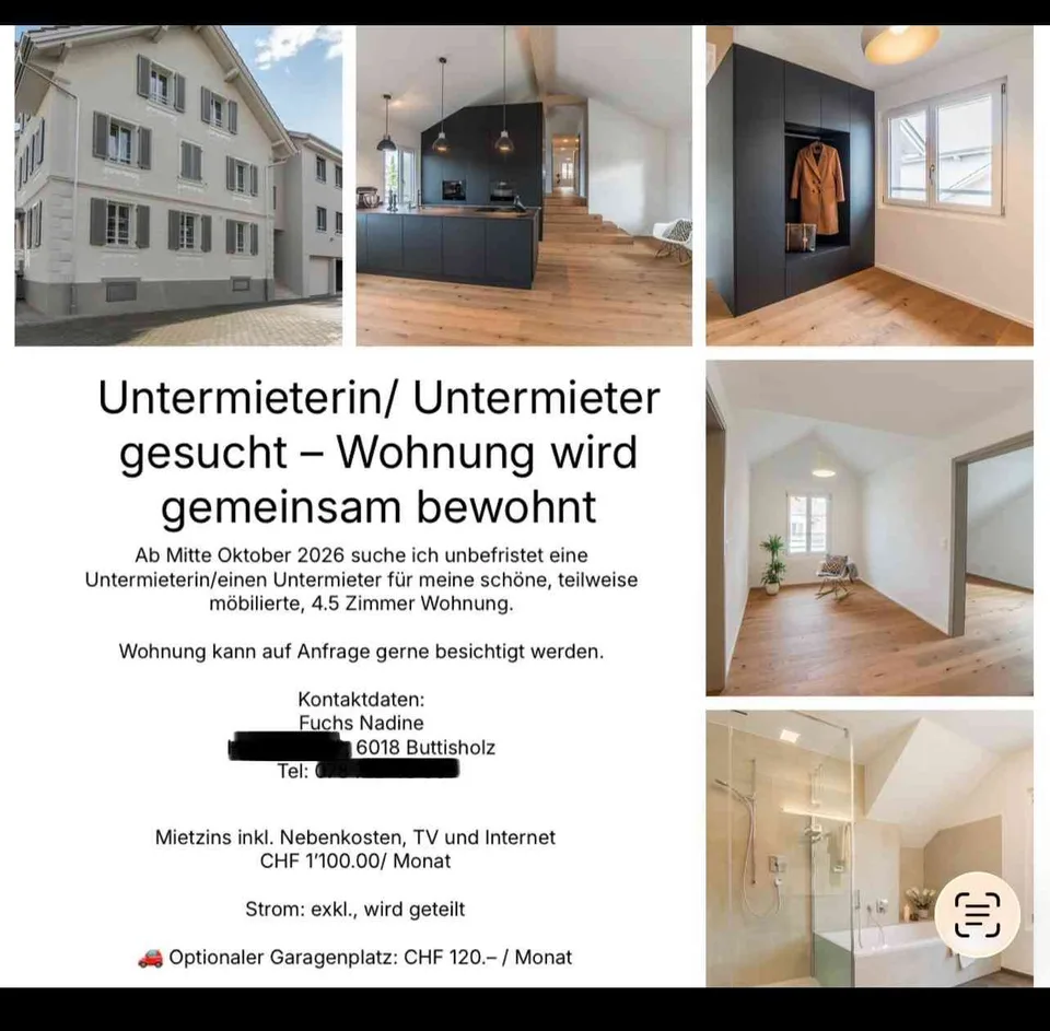 Modernes WG- Zimmer in grosszügiger Wohnung