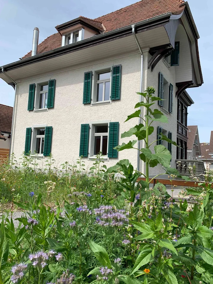 aussergewöhnliche Wohnung in denkmalgeschütztem Zweifamilienhaus