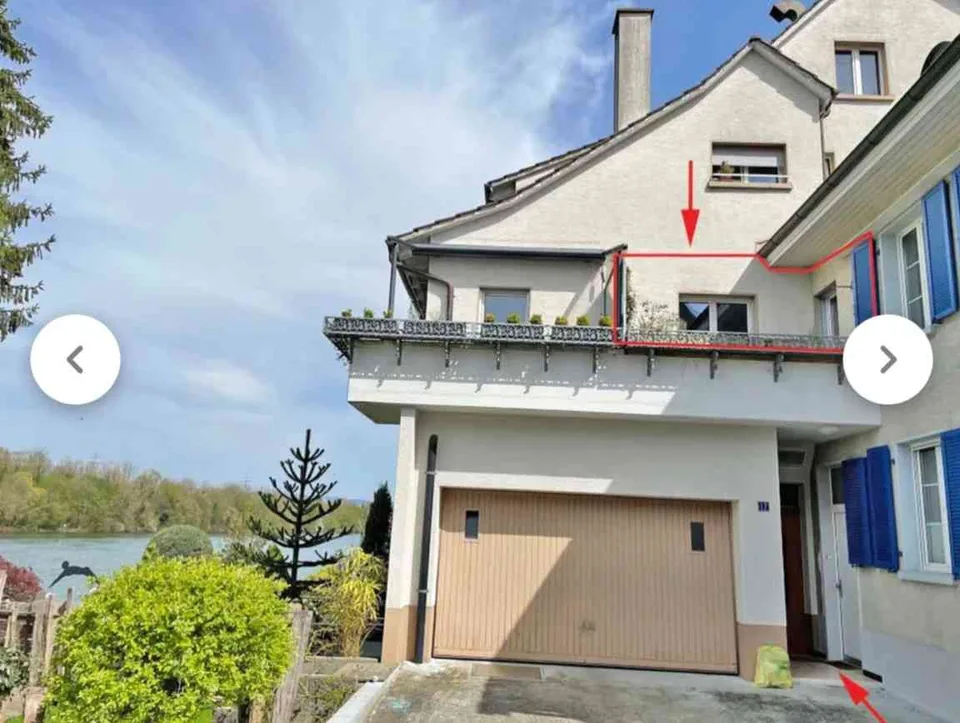 Charmante 3.5 Zimmer Wohnung mit Rheinblick