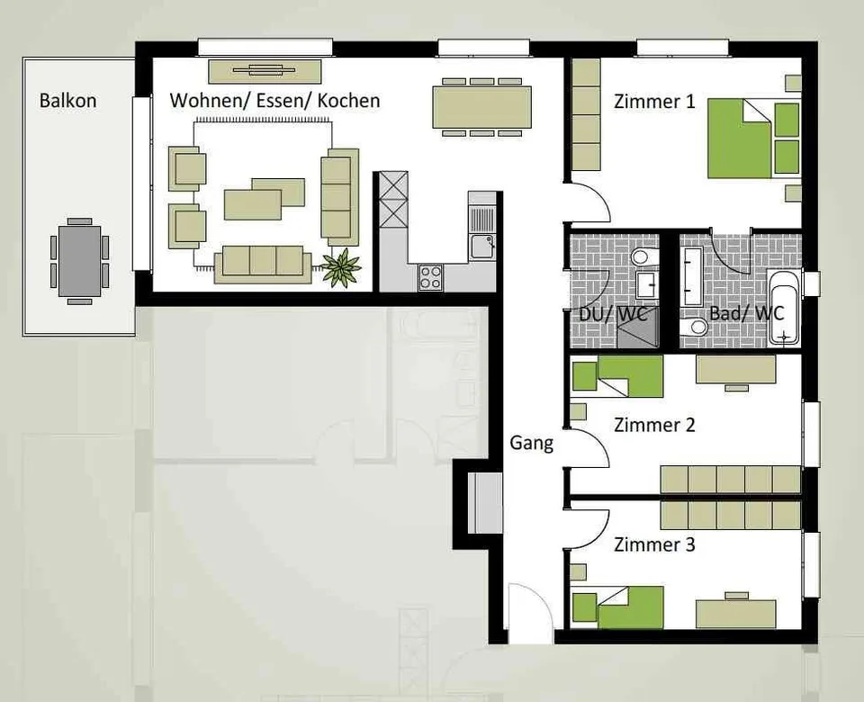 Moderne und Charmante 4.5-Zimmer-Etagenwohnung mit Balkon in Toplage