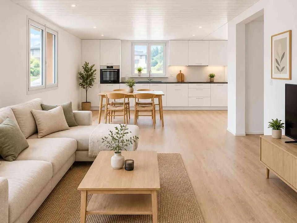 Erstbezug in Bigenthal: Moderne 2.5-Zimmer-Wohnung mit Gartensitzplatz