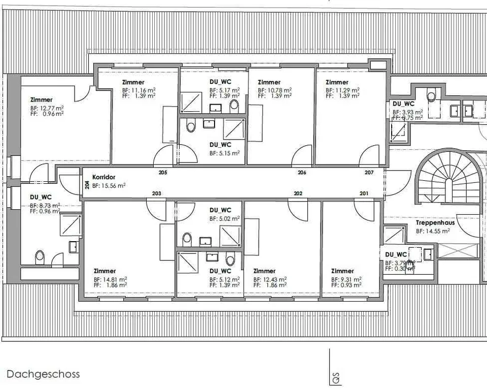 Möblierte Monatszimmer mit eigenem Badezimmer