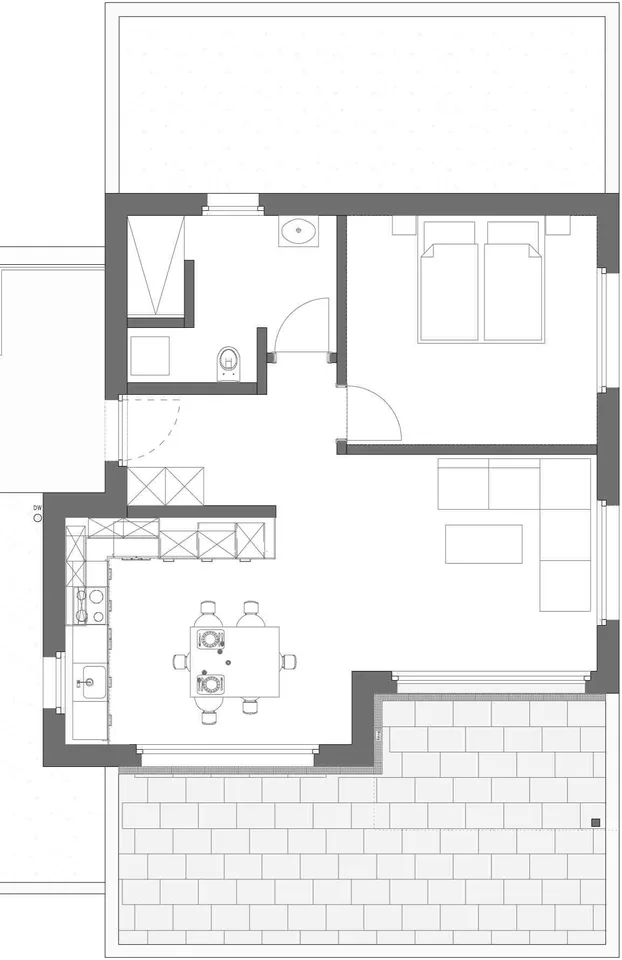 2.5 Zimmer Attika Wohnung mit Fernsicht