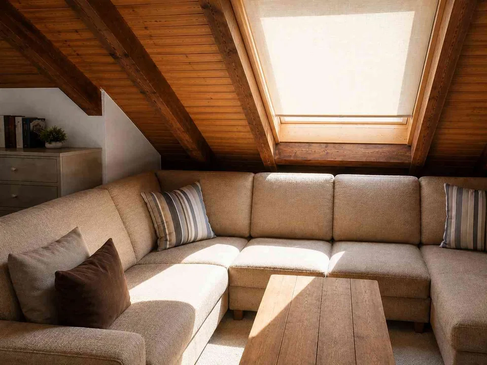 Helle 3½-Zimmer-Dachwohnung mit Balkon und Cheminée in Lachen SZ