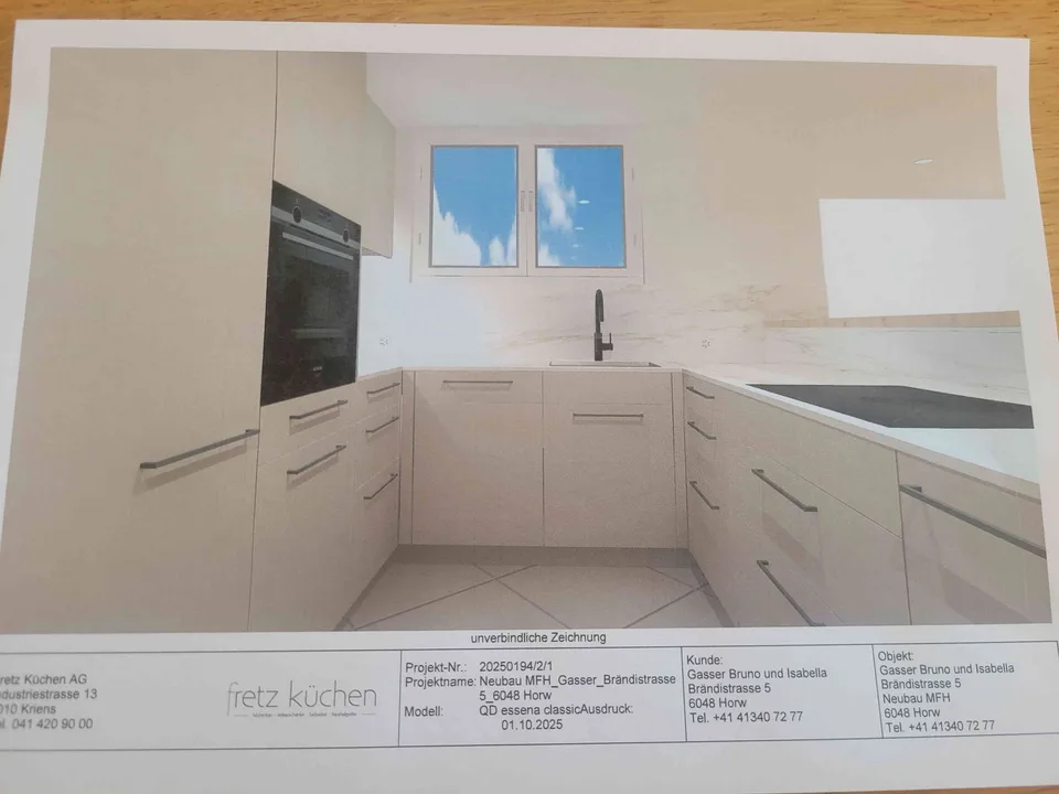 Neubau 4.5 Zimmerwohnung mit grosser Loggia (19 m2)