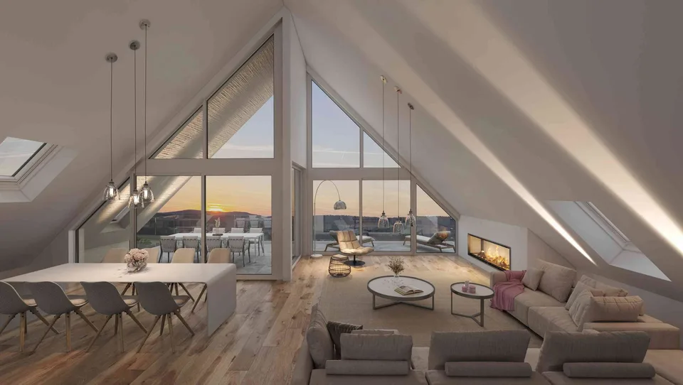 Neue 5/6 Z’ Maisonttewohnung mit Panoramablick und Sonnenuntergänge – Foto 2 von 8