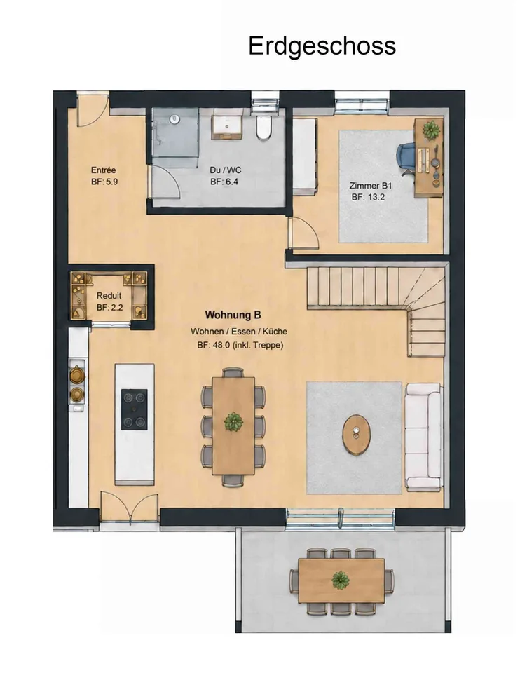 Neubau: 5.5-Zimmer-Haushälfte mit Garten und Hobbyraum – foto 5 di 10